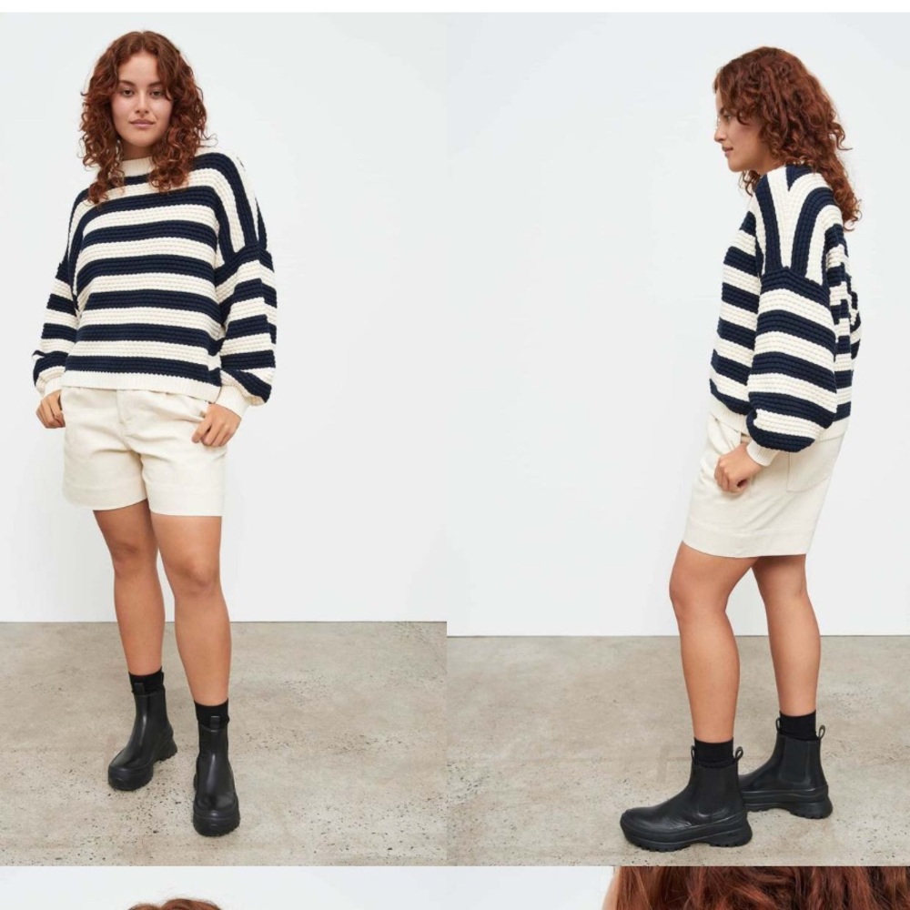 Kowtow Bubble Jumper in Indigo Stripe